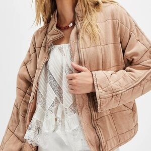 Free People Dolman Quilted Knit Jacket